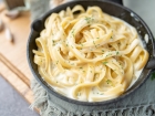 قراءة المقال: Fettuccine aos quatro queijos como é bom! amei