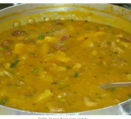 Caldo de Mandioca com Costela diretamente do Sítio