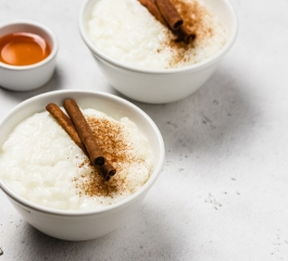 Arroz doce cremoso prazer para o paladar