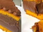 قراءة المقال: NO LIQUIDIFICADOR esse Bolo de Cenoura com recheio de Brigadeiro