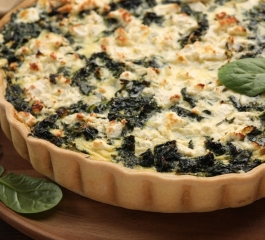 Delícia de Sabor Verde Quiche de Espinafre Feito em Casa